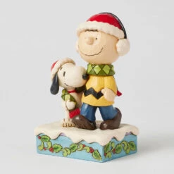 Enesco Jim Shore Peanuts Charlie Brown And Snoopy Wrapped In Scarf Figurine, 6" -Hallmark Charlie Brown and Snoopy Sharing Scarf Figurine 6017237 04