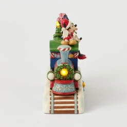 Enesco Jim Shore Mickey Mouse And Friends Light-Up Musical Train Figurine, 8.64" -Hallmark Disney Characters LightUp Musical Train Figurine 6014996 07