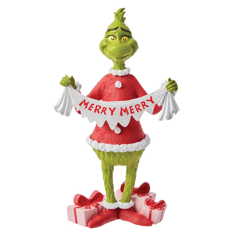 Enesco Dr. Seuss The Grinch Merry Collection Figurine, 8.87" 3 Enesco Dr. Seuss The Grinch Merry Collection Figurine, 8.87"