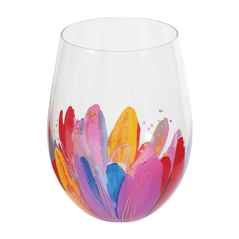 Enesco EttaVee Jessi's Garden Stemless Wine Glass, 18 Oz. 4 Enesco EttaVee Jessi's Garden Stemless Wine Glass, 18 Oz. - Image 2