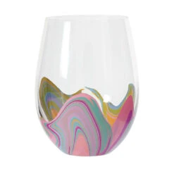 Enesco EttaVee In The Groove Stemless Wine Glass, 18 Oz.