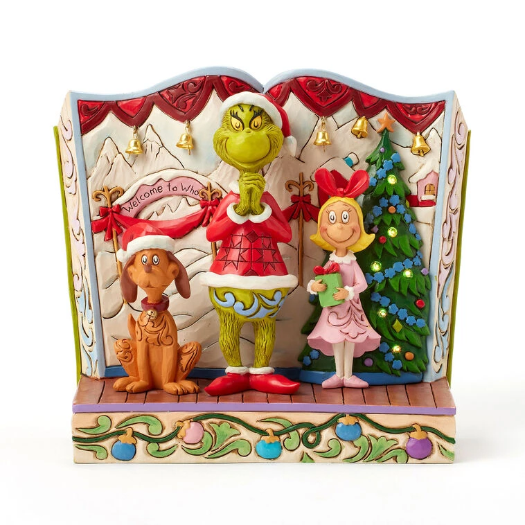 Enesco Jim Shore Grinch And Friends Light-Up Storybook Figurine, 6.2" 3 Enesco Jim Shore Grinch And Friends Light-Up Storybook Figurine, 6.2"