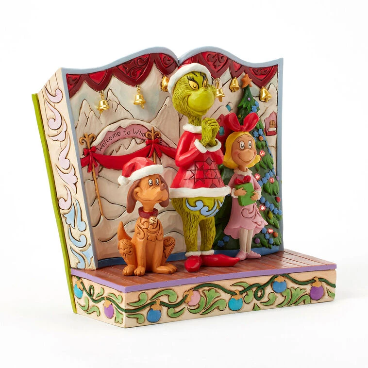 Enesco Jim Shore Grinch And Friends Light-Up Storybook Figurine, 6.2" 5 Enesco Jim Shore Grinch And Friends Light-Up Storybook Figurine, 6.2" - Image 3