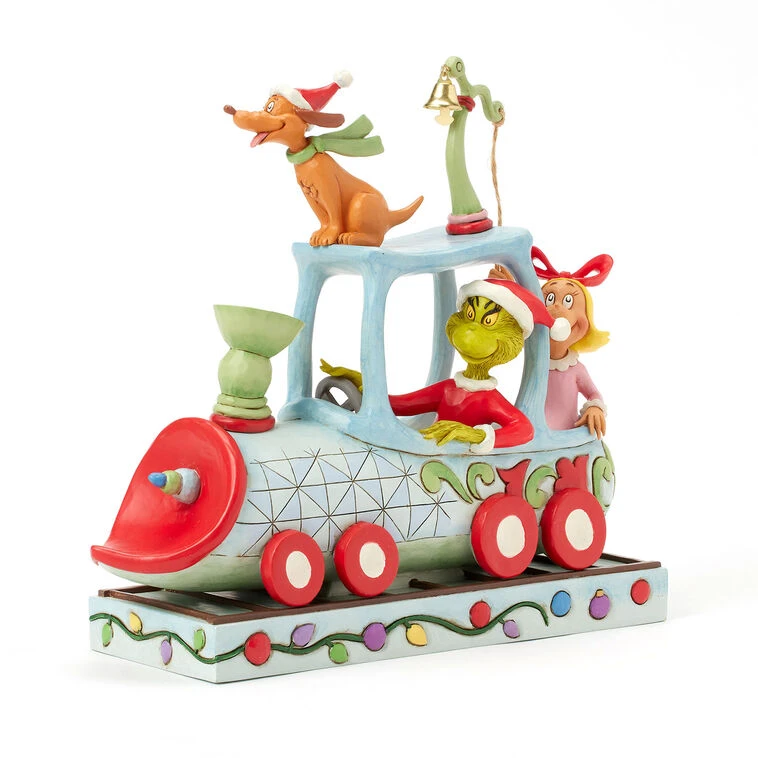 Enesco Jim Shore Grinch, Max And Cindy Lou On Train Figurine, 9.1" 5 Enesco Jim Shore Grinch, Max And Cindy Lou On Train Figurine, 9.1" - Image 3