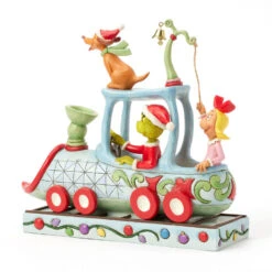 Enesco Jim Shore Grinch, Max And Cindy Lou On Train Figurine, 9.1" 11 Enesco Jim Shore Grinch, Max And Cindy Lou On Train Figurine, 9.1" -Hallmark Grinch Max Cindy Lou Who Train Figurine 6017070 04