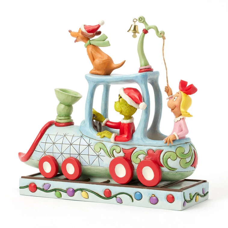 Enesco Jim Shore Grinch, Max And Cindy Lou On Train Figurine, 9.1" 6 Enesco Jim Shore Grinch, Max And Cindy Lou On Train Figurine, 9.1" - Image 4