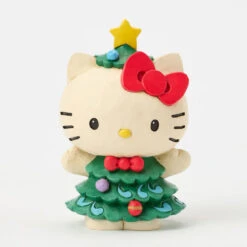 Enesco Jim Shore Sanrio Hello Kitty Christmas Tree Mini Figurine, 3.7"