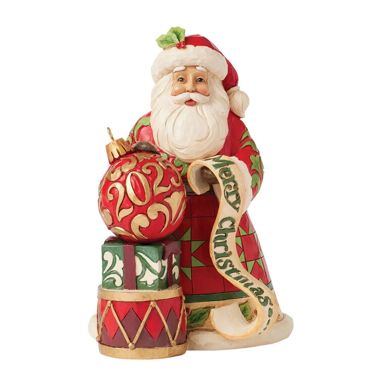 Enesco Jim Shore Heartwood Creek Santa Figurine With 2025 Dated Ornament, 7.5" 3 Enesco Jim Shore Heartwood Creek Santa Figurine With 2025 Dated Ornament, 7.5"