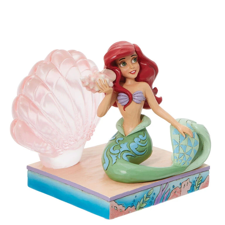 Enesco Jim Shore Disney Ariel And Shell Figurine, 4.75" 4 Enesco Jim Shore Disney Ariel And Shell Figurine, 4.75" - Image 2