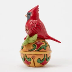 Enesco Jim Shore Heartwood Creek Cardinal On Jingle Bell Mini Figurine, 3.54" -Hallmark Jim Shore Cardinal Perched on Jingle Bell Figurine 6017279 04