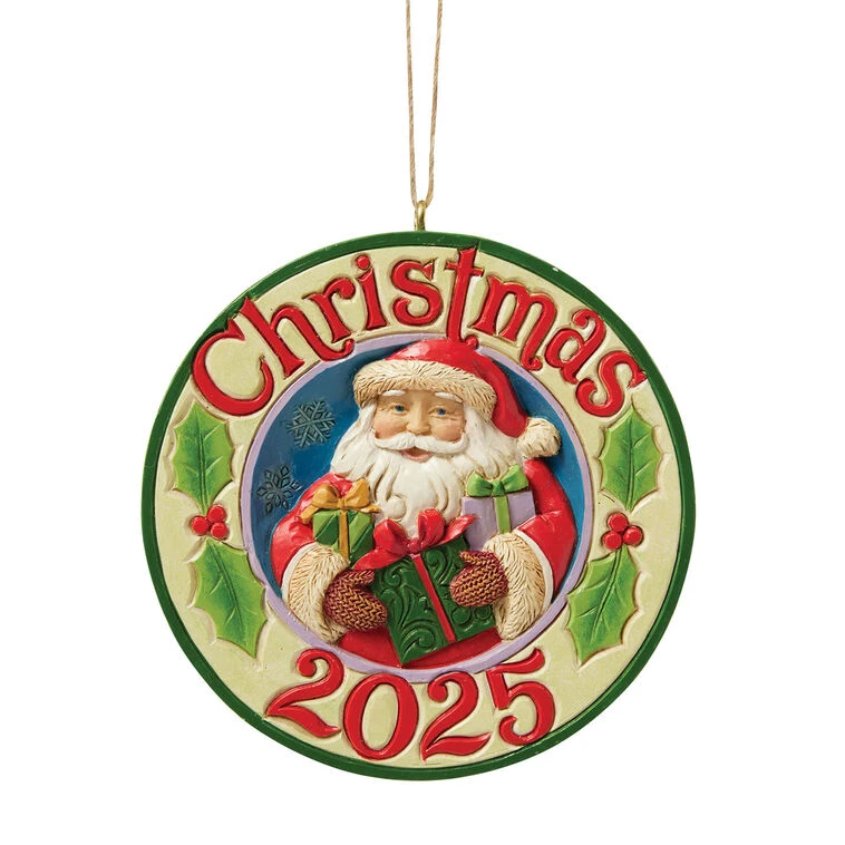Enesco Jim Shore Heartwood Creek Annual 2025 Dated Santa Gifts Ornament, 3" 2 Enesco Jim Shore Heartwood Creek Annual 2025 Dated Santa Gifts Ornament, 3"