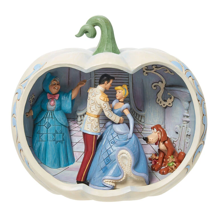 Enesco Jim Shore Disney Cinderella Scene In Carved Pumpkin Figurine, 8" 3 Enesco Jim Shore Disney Cinderella Scene In Carved Pumpkin Figurine, 8"