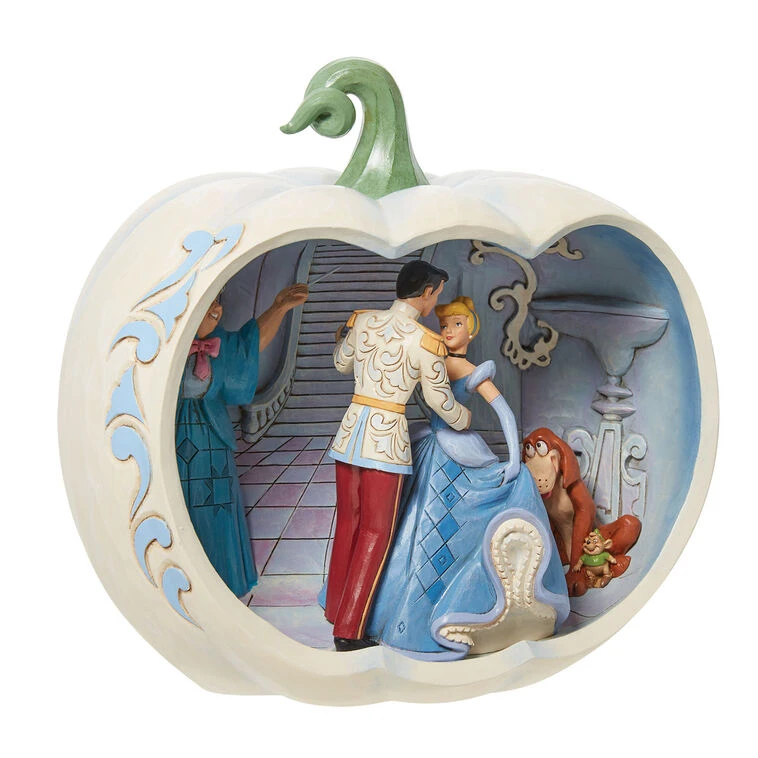 Enesco Jim Shore Disney Cinderella Scene In Carved Pumpkin Figurine, 8" 4 Enesco Jim Shore Disney Cinderella Scene In Carved Pumpkin Figurine, 8" - Image 2