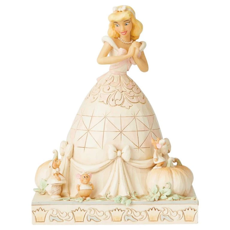 Enesco Jim Shore Cinderella And Mice White Woodland Figurine, 8" 3 Enesco Jim Shore Cinderella And Mice White Woodland Figurine, 8"