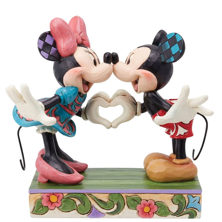 Enesco Jim Shore Disney Mickey And Minnie Making Heart Hands Figurine, 4.5" 3 Enesco Jim Shore Disney Mickey And Minnie Making Heart Hands Figurine, 4.5"