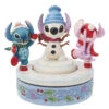 Enesco Jim Shore Disney Stitch And Angel Build A Snowman Rotating Figurine, 6" 1 Enesco Jim Shore Disney Stitch And Angel Build A Snowman Rotating Figurine, 6" -Hallmark Jim Shore Disney Stitch and Angel Snowman Figurine 6013061 01