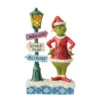 Enesco Jim Shore Grinch By Lit Lamppost Figurine, 10.24" 2 Enesco Jim Shore Grinch By Lit Lamppost Figurine, 10.24" -Hallmark Jim Shore Dr. Seuss Grinch By Lamppost Figurine 6012699 01