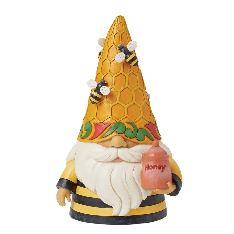 Enesco Jim Shore Gnome In Beehive Hat Figurine, 7.6" 3 Enesco Jim Shore Gnome In Beehive Hat Figurine, 7.6"