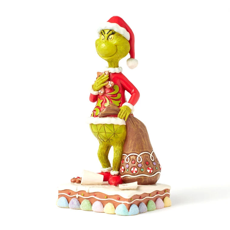 Enesco Jim Shore Grinch With Presents Eating Gingerbread Figurine, 8" 6 Enesco Jim Shore Grinch With Presents Eating Gingerbread Figurine, 8" - Image 4