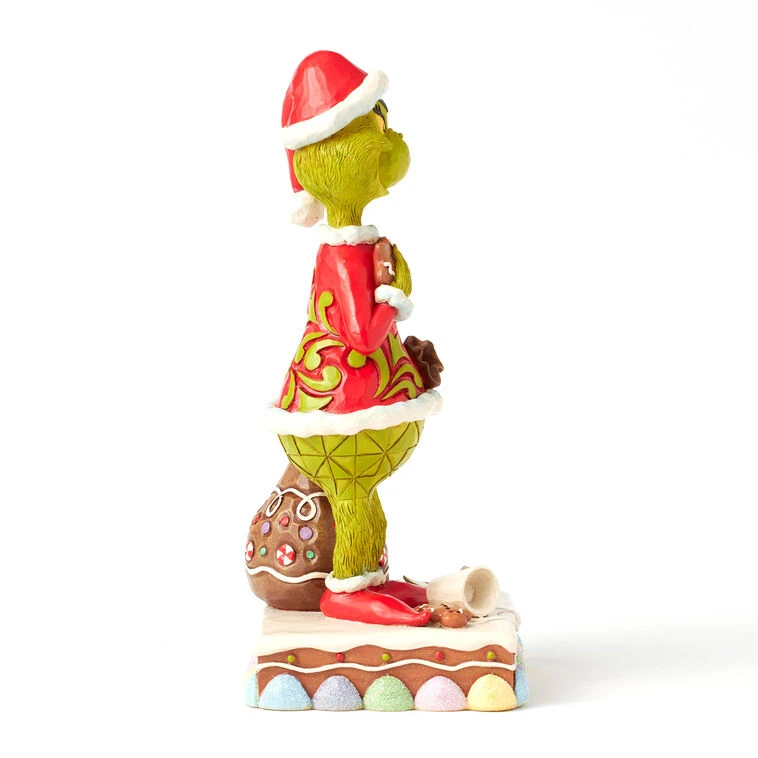 Enesco Jim Shore Grinch With Presents Eating Gingerbread Figurine, 8" 8 Enesco Jim Shore Grinch With Presents Eating Gingerbread Figurine, 8" - Image 6