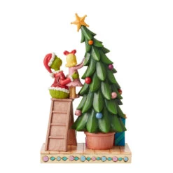 Enesco Jim Shore Dr. Seuss Grinch And Cindy Lou Who Decorating Tree Figurine, 10.4" -Hallmark Jim Shore Grinch and Cindy Lou Who Decorate Tree Figurine 6012694 02