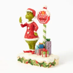 Enesco Jim Shore Grinch By Light-Up Stop Sign Figurine, 9.3" 13 Enesco Jim Shore Grinch By Light-Up Stop Sign Figurine, 9.3" -Hallmark Jim Shore Grinch by Stop Sign LED Figurine 6017063 05