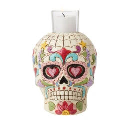 Enesco Jim Shore Day Of The Dead Skull Votive Candle Holder