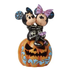 Enesco Jim Shore Disney Mickey And Minnie On Pumpkin Light-Up Figurine, 7.2"