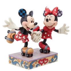 Enesco Jim Shore Disney Mickey And Minnie Roller Skating Figurine, 5.5"