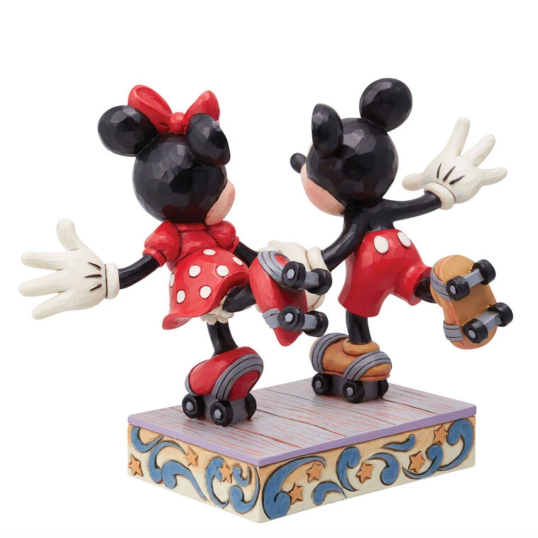 Enesco Jim Shore Disney Mickey And Minnie Roller Skating Figurine, 5.5" 4 Enesco Jim Shore Disney Mickey And Minnie Roller Skating Figurine, 5.5" - Image 2