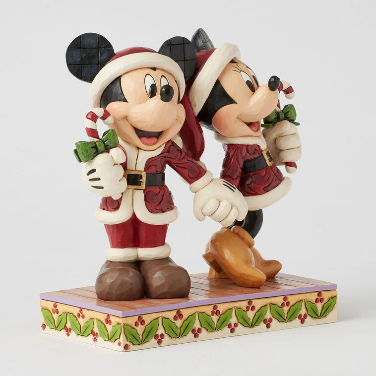 Enesco Jim Shore Disney Mickey And Minnie With Candy Canes Figurine, 6.14" 5 Enesco Jim Shore Disney Mickey And Minnie With Candy Canes Figurine, 6.14" - Image 3