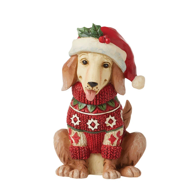 Enesco Jim Shore Mini Christmas Dog Figurine, 3.5" 3 Enesco Jim Shore Mini Christmas Dog Figurine, 3.5"