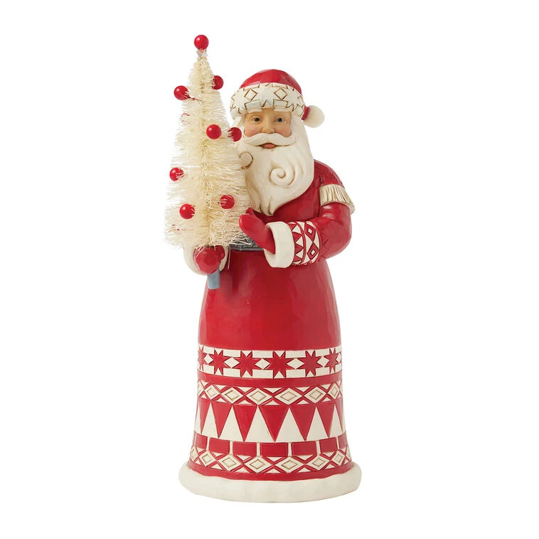 Enesco Jim Shore Nordic Noel Santa With Sisal Tree Figurine, 10.04" 3 Enesco Jim Shore Nordic Noel Santa With Sisal Tree Figurine, 10.04"