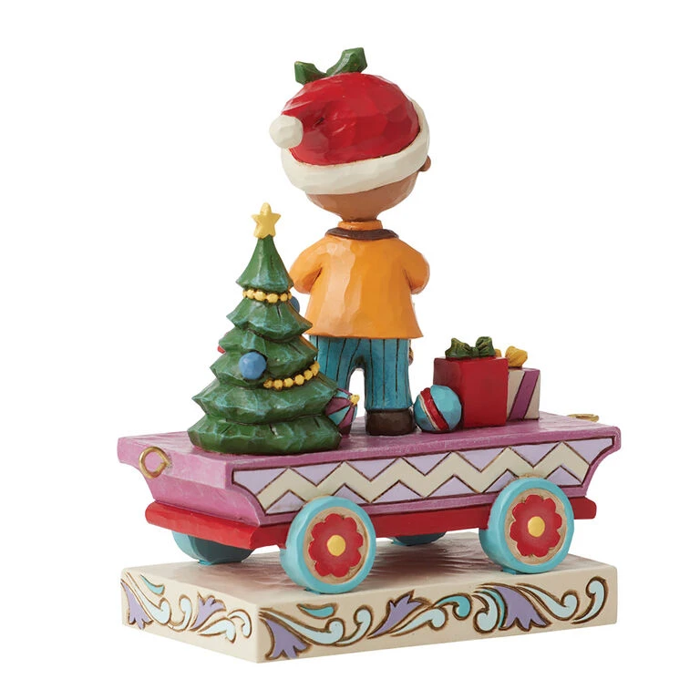Enesco Jim Shore Peanuts Franklin Holiday Train Car Figurine, 4.75" 4 Enesco Jim Shore Peanuts Franklin Holiday Train Car Figurine, 4.75" - Image 2