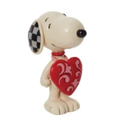 Hallmark 30 Enesco Jim Shore Peanuts Snoopy Wearing Heart Sign Mini Figurine, 3"