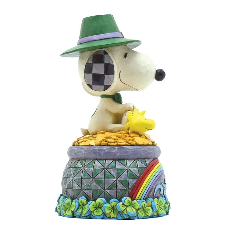 Enesco Jim Shore Peanuts Snoopy And Woodstock Pot Of Gold Figurine, 5.9" 3 Enesco Jim Shore Peanuts Snoopy And Woodstock Pot Of Gold Figurine, 5.9"