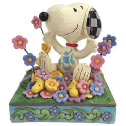 Enesco Jim Shore Peanuts Snoopy In Flowers Figurine, 4.75"