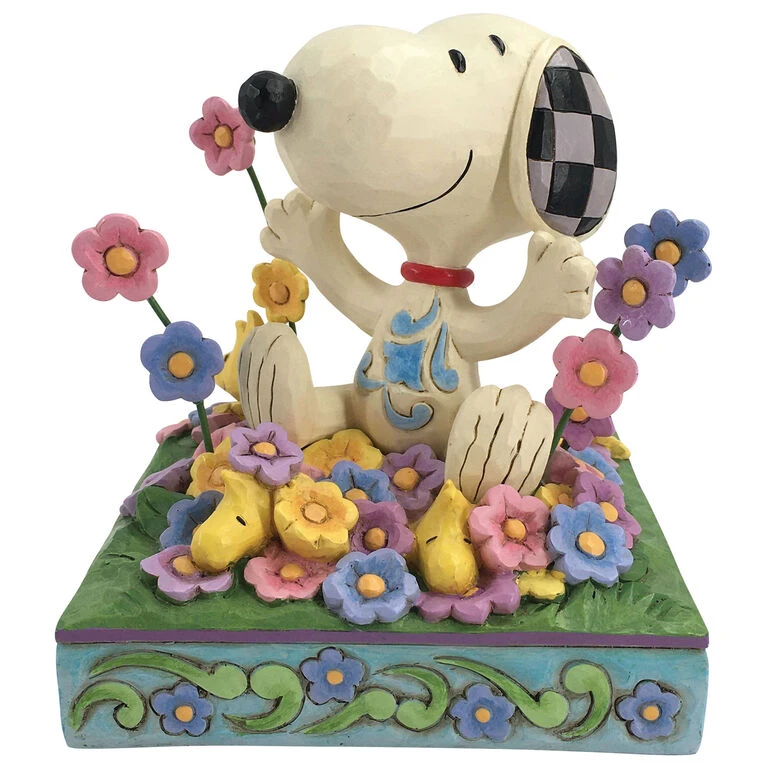 Enesco Jim Shore Peanuts Snoopy In Flowers Figurine, 4.75" 3 Enesco Jim Shore Peanuts Snoopy In Flowers Figurine, 4.75"