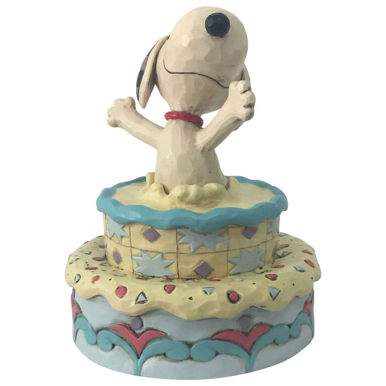 Enesco Jim Shore Snoopy Jumping Out Of Birthday Cake Figurine, 5.5" 3 Enesco Jim Shore Snoopy Jumping Out Of Birthday Cake Figurine, 5.5"