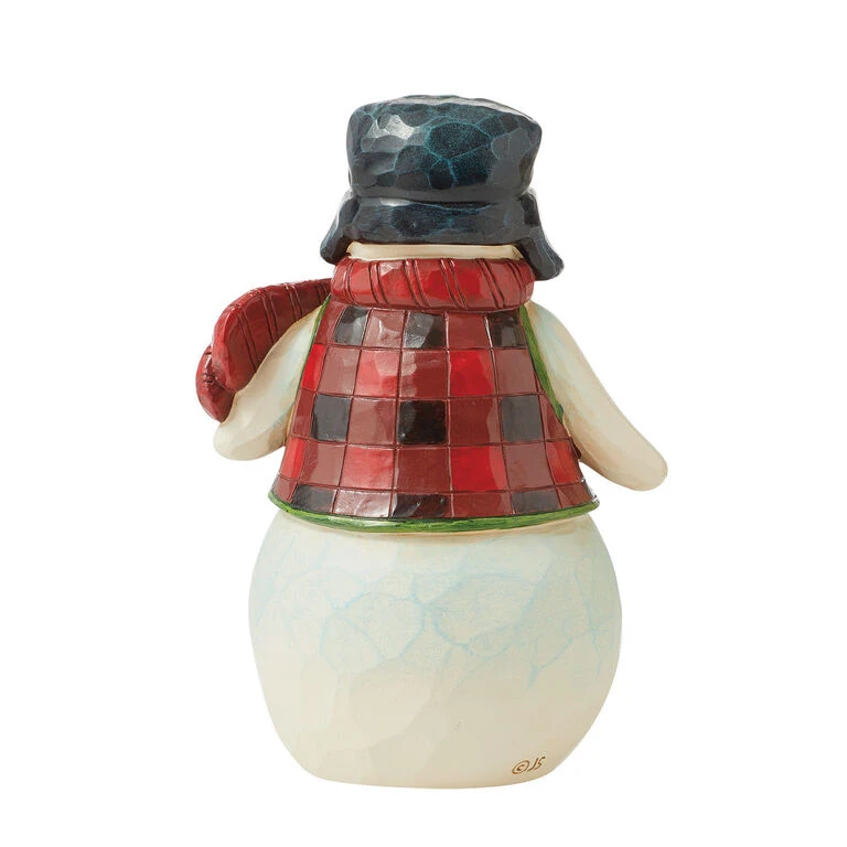 Enesco Jim Shore Pint-Sized Snowman In Plaid Figurine, 5" 4 Enesco Jim Shore Pint-Sized Snowman In Plaid Figurine, 5" - Image 2