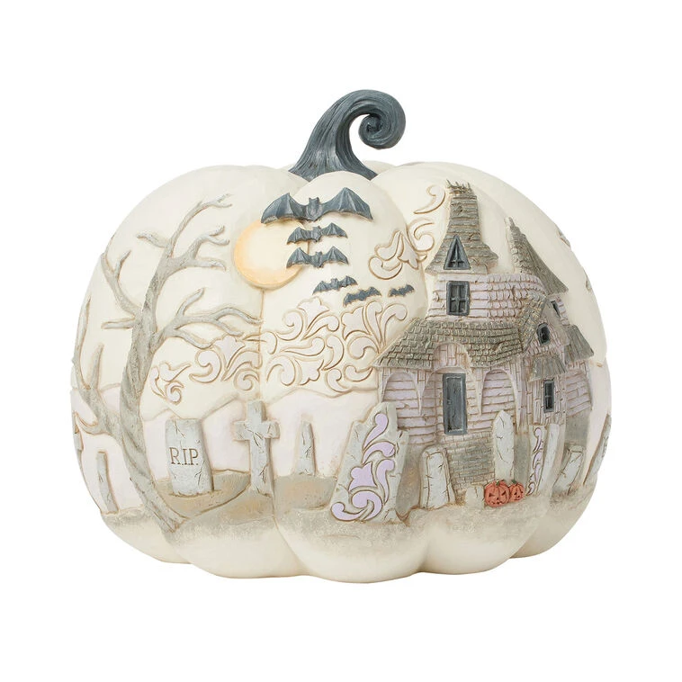 Enesco Jim Shore Pumpkin With Graveyard Scene Halloween Figurine, 7.8" H 3 Enesco Jim Shore Pumpkin With Graveyard Scene Halloween Figurine, 7.8" H