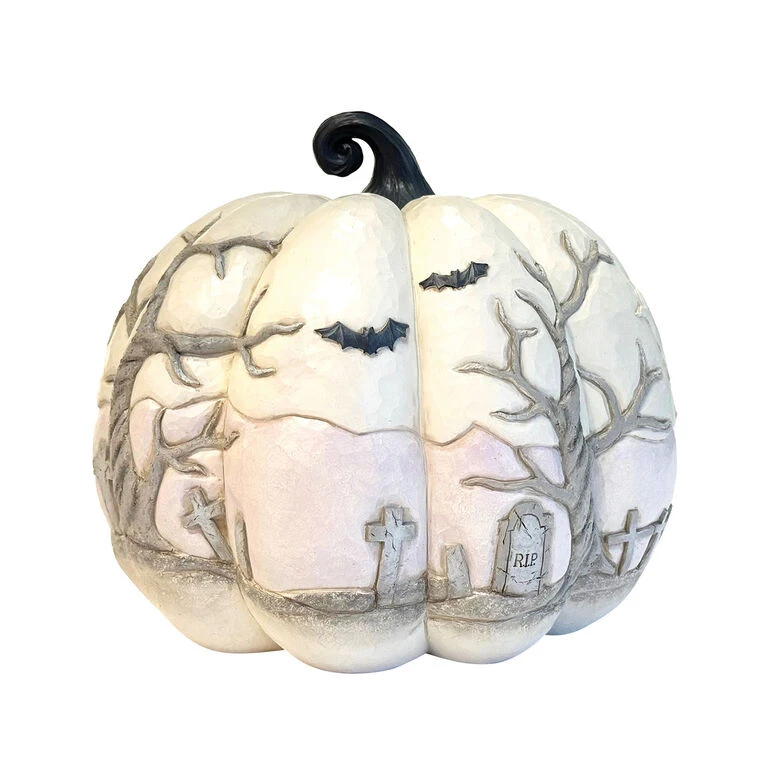Enesco Jim Shore Pumpkin With Graveyard Scene Halloween Figurine, 7.8" H 4 Enesco Jim Shore Pumpkin With Graveyard Scene Halloween Figurine, 7.8" H - Image 2