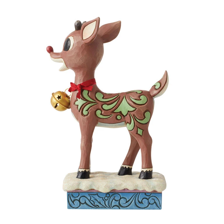 Enesco Jim Shore Rudolph With Jingle Bell Figurine, 7.28" 4 Enesco Jim Shore Rudolph With Jingle Bell Figurine, 7.28" - Image 2