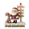 Enesco Jim Shore Rudolph, Santa And North Pole Sign Figurine, 7.68" 1 Enesco Jim Shore Rudolph, Santa And North Pole Sign Figurine, 7.68" -Hallmark Jim Shore Rudolph Santa North Pole Sign Figurine 6012715 01