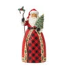 Enesco Jim Shore Highland Glen Santa With Tree And Staff Figurine, 9.25" 2 Enesco Jim Shore Highland Glen Santa With Tree And Staff Figurine, 9.25" -Hallmark Jim Shore Santa Carrying Christmas Tree Figurine 6012864 01