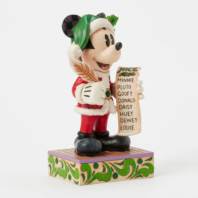 Enesco Jim Shore Disney Santa Mickey Checks His List Figurine, 7.75" 5 Enesco Jim Shore Disney Santa Mickey Checks His List Figurine, 7.75" - Image 3