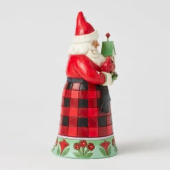 Enesco Jim Shore Heartwood Creek Santa Holding Birdhouse And Birds Figurine, 6.5" -Hallmark Jim Shore Santa With Cardinals and Birdhouse Figurine 6017024 04