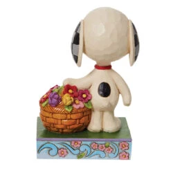 Enesco Jim Shore Peanuts Snoopy Basket Of Tulips Figurine, 4.9" 5 Enesco Jim Shore Peanuts Snoopy Basket Of Tulips Figurine, 4.9" -Hallmark Jim Shore Snoopy Basket of Tulips Figurine 6011946 02