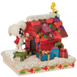 Enesco Jim Shore Peanuts Snoopy With Woodstock Decorating Dog House, 4.8" 5 Enesco Jim Shore Peanuts Snoopy With Woodstock Decorating Dog House, 4.8" -Hallmark Jim Shore Snoopy With Woodstock Decorating Dog House 6010322 02