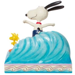 Enesco Jim Shore Peanuts Snoopy & Woodstock Surfing Figurine, 5.5" 5 Enesco Jim Shore Peanuts Snoopy & Woodstock Surfing Figurine, 5.5" -Hallmark Jim Shore Snoopy Woodstock Surfing Figurine 6010114 02